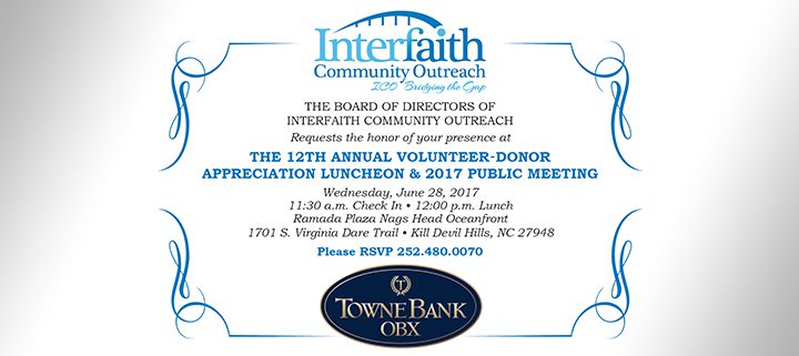 Interfaith Community Outreach Volunteer Donor Luncheon Meeting