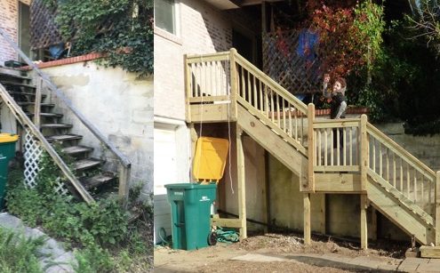 ICO, OBRF & Caring Hands Ministry Repairing Stairs for the Elderly