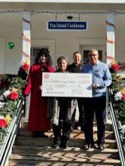 Pea Island Preservation Society presented Interfaith Community Outreach, with a check in the amount of $500.00 to help our neighbors