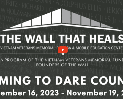 "The Wall That Heals" Vietnam Veterans Memorial: Coming to Dare County in November 2023